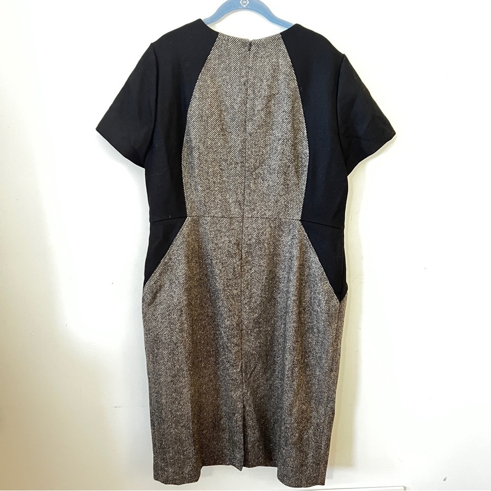 Boden Black and Gray Sheath Midi Dress with Raglan Sleeves - Picture 7 of 12